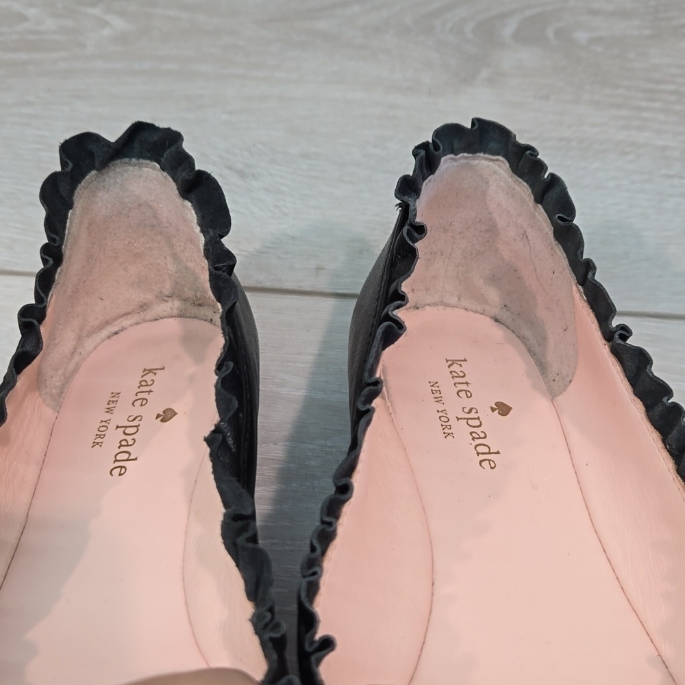 Kate Spade Women Leather Pointed Toe Loafer Slip on shoes flats sz 7M - Picture 8 of 15